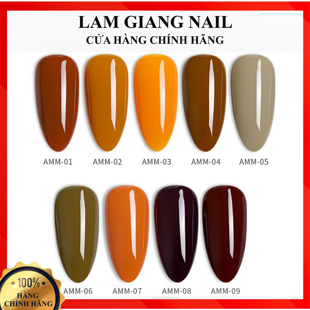 Sơn gel AS mẫu chai đỏ nhọn mã AMM 9 chai 15ml siêu HOT siêu xịn