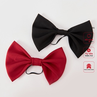 Dây buộc tóc nơ 20AGAIN phong cách hàn quốc, 2 màu đen, đỏ trẻ trung PDA0077