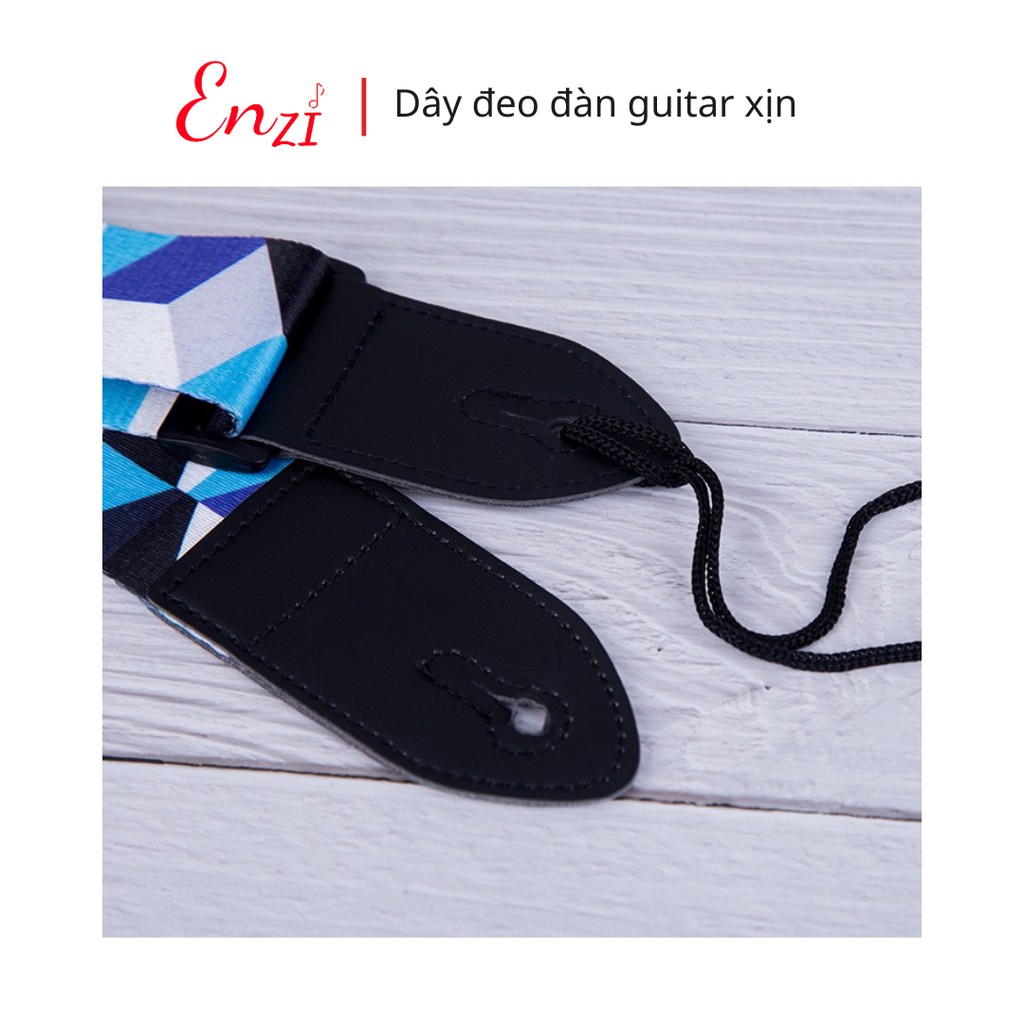 Dây đeo đàn guitar ukulele ED8 đàn classic, acoustic ghi ta bass  ghita điện phối hình dày dặn chắc chắn Enzi