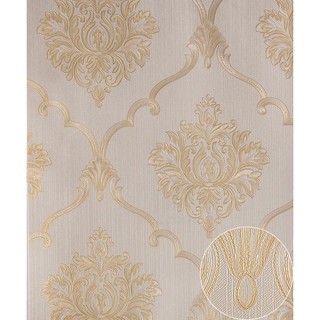 SALE-giấy dán tường hoa văn tân cổ điển màu vàng hoa to đẹp