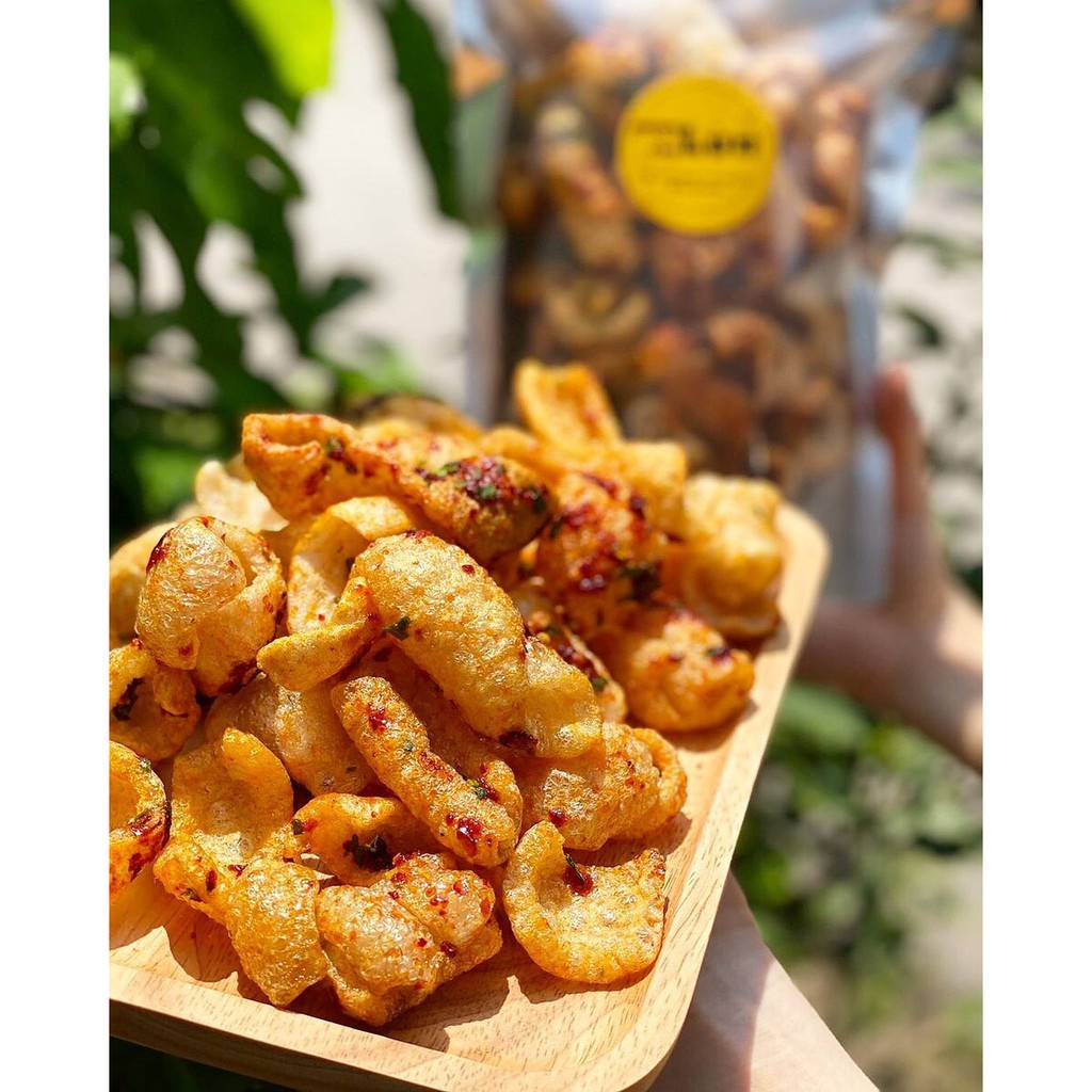 Da Heo cháy tỏi, da heo chiên giòn tỏi ớt hũ 150gr