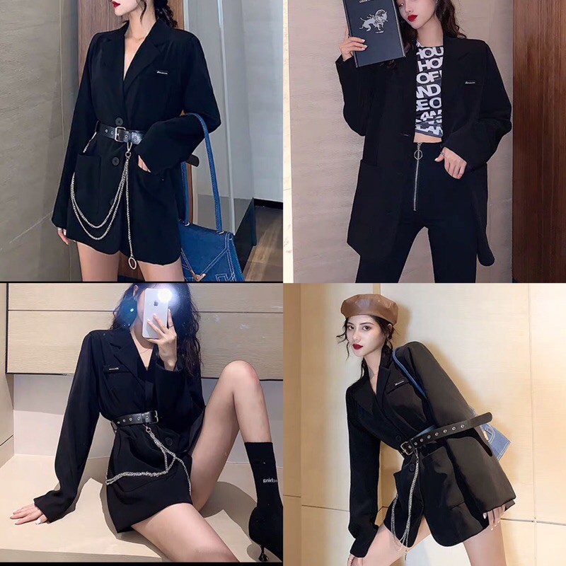 ÁO VEST BLAZER HAI LƠP TẶNG KÈM CHAIN FORM UNISEX l | BigBuy360 - bigbuy360.vn