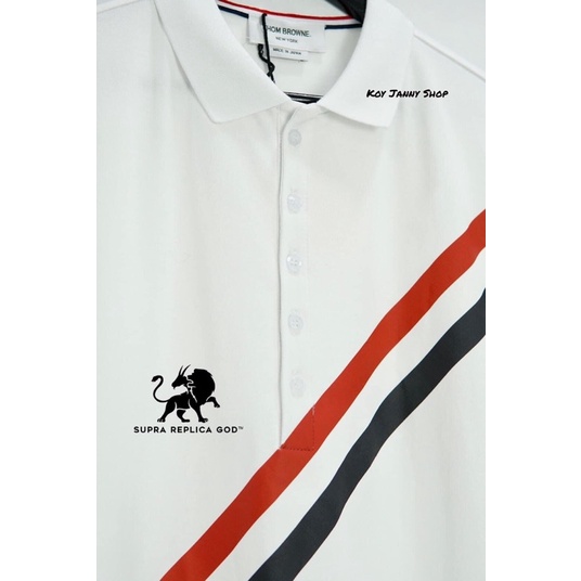 Áo Polo Thom Browne sọc chéo ngực hot hit nhất 2022