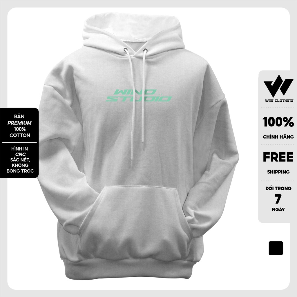 Áo hoodie form rộng WIIS bản Premium unisex nỉ bông TUBE thời trang nam nữ oversize ulzzang