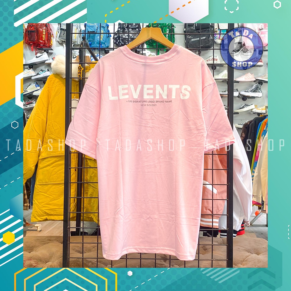 Áo Phông oversize Nam Nữ LEVENTS logo thêu ảnh thật