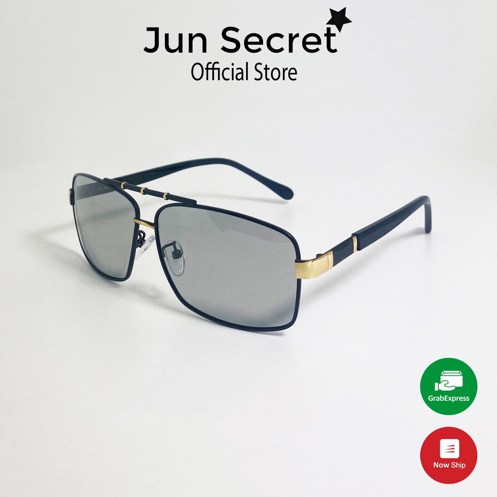 Kính mát nam cao cấp Jun Secret tròng kính đổi màu nhẹ theo nhiệt độ, có khả năng chống bụi, chống tia UV JS50A50DM