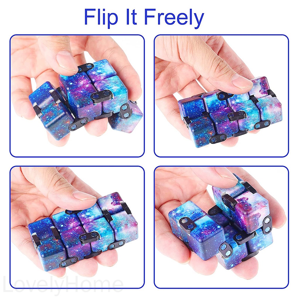 Đồ Chơi Khối Lập Phương Vô Cực Bằng Nhựa Giúp Giảm Căng Thẳng