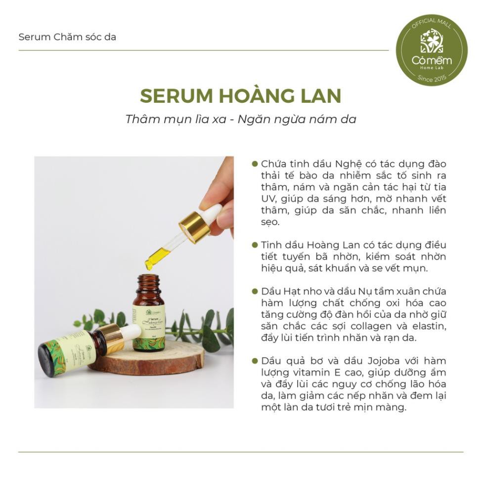 Serum Đêm Hoàng Lan Giảm Thâm Ngừa Nám Da Chăm Sóc Da An Toàn Cho Bà Bầu Cỏ Mềm