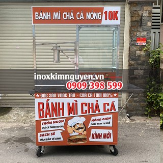 Xe đẩy bánh mì chả cá 1M