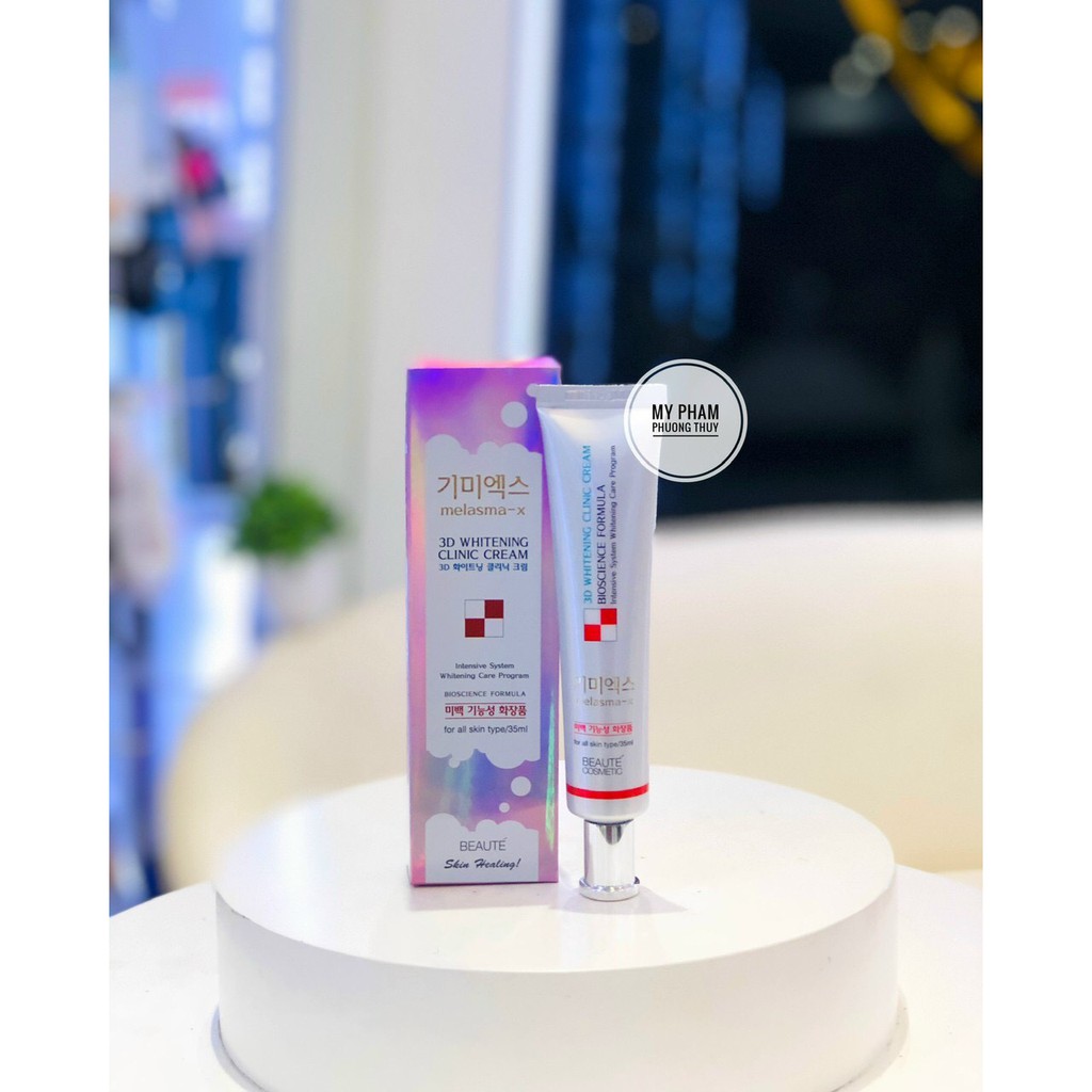 Kem Trắng Da  Mờ Thâm Nám Tàn Nhang MELASMA-X 3D WHITENING CLINIC Hàn QUốc 35ml