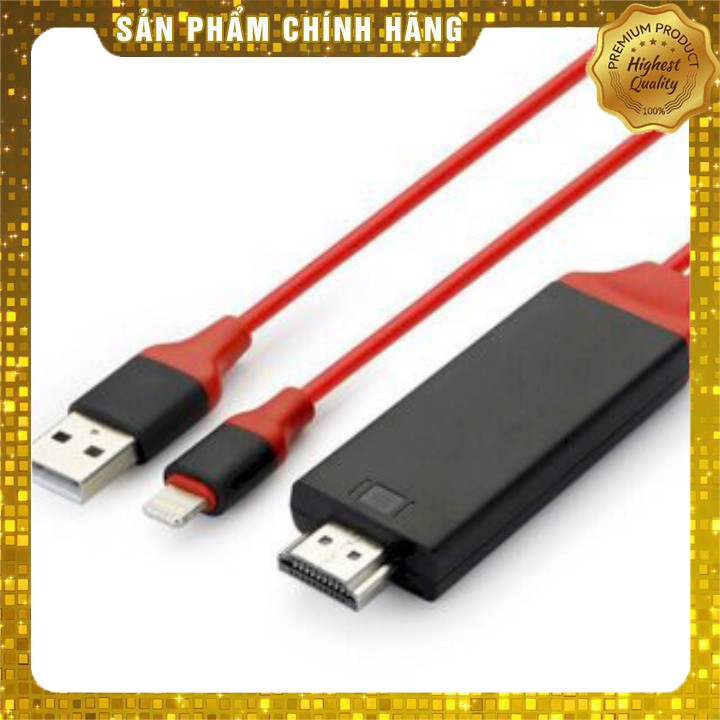 Cáp HDMI cho iPhone 6 / 7 / 8 / X, iPad kết nối Tivi, Máy chiếu cao cấp (Xả Kho) Cáp HDMI cho iphone chính hãng.IRH