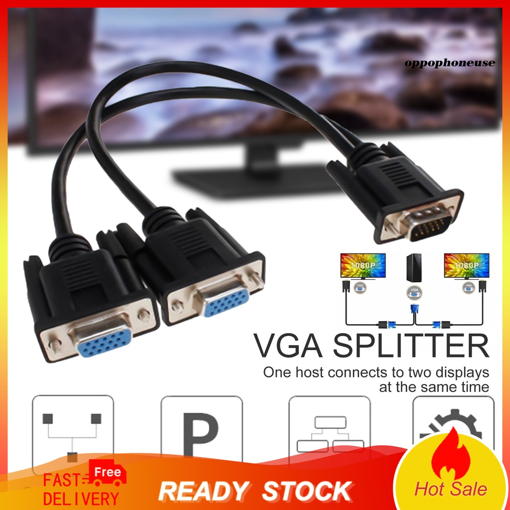 OPPO Dây Cáp Chuyển Đổi Mini 1 Máy Tính Sang 2 Cổng Vga Cho Laptop / Pc | BigBuy360 - bigbuy360.vn