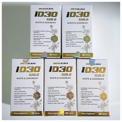 Viên uống trắng da chống nắng giảm nám sạm da ID30 Gold White & Suncream