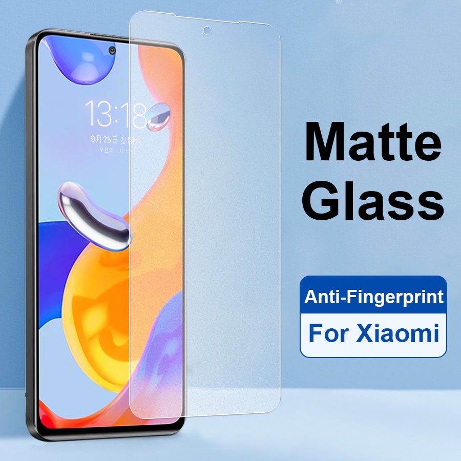 Kính Cường Lực Nhám Full Màn Chống Vân Tay Xiaomi Mi 11 Lite 9T 10T 11T Pro Poco X3 NFC F3 M3 M4 X3 Pro GT Redmi Note 11 10 9 8 Pro 11S 10S 9S 9T 10