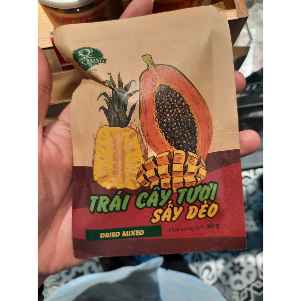 Trái cây tươi sấy dẻo Phúc Long (Trái cây tươi/Thơm/Xoài/Đu đủ)
