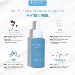 Serum mụn mờ thâm sạm dasamin matrix peel 30ml