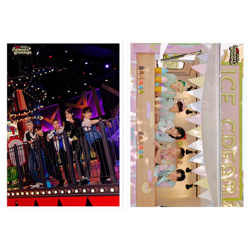 Set 2 tấm poster nhóm nhạc Kpop TXT 2022 SEASON'S GREETINGS