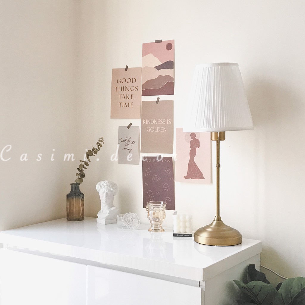 [FOLLOW US GIẢM 30K] Bìa ảnh giấy Minimalist QUOTES POSTCARD vintage trang trí bàn học, dán tường kiểu Hàn Casimi Decor