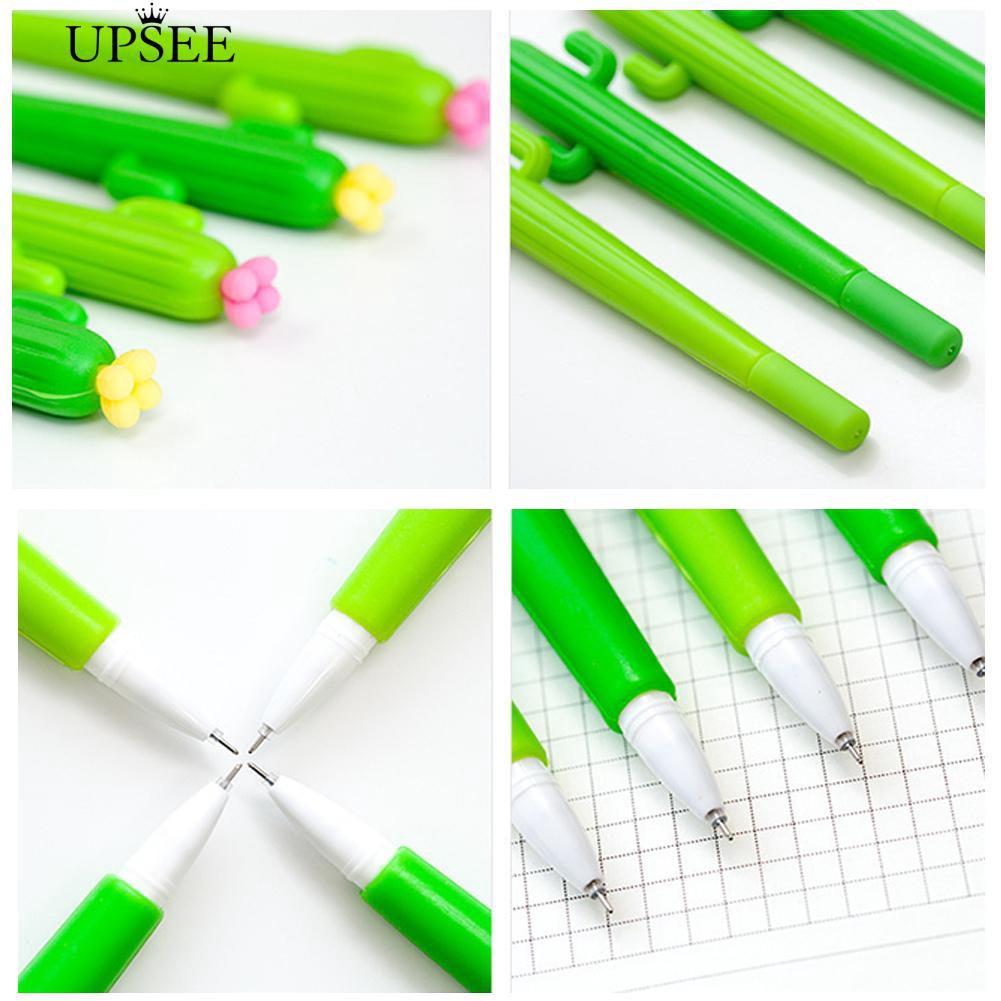 🔰UPSEE  Cactus 0.5mm Black Ink Gel Pen School Office Stationery Gift