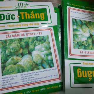 5 gói Hạt giống rau mầm đá (0.2gr) - Rau củ quả trồng tại vườn, sân thượng, nông trang, ban công