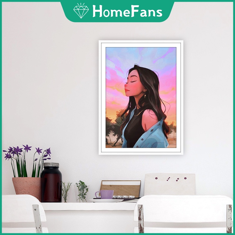 Bộ tranh đính đá 5D họa tiết độc đáo kích thước 30x40cm DIY dùng trang trí