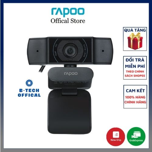 Webcam máy tính ⚡𝙂𝙤́𝙘 𝙍𝙤̣̂𝙣𝙜⚡ Rapoo C200 FullHD 720p, dễ dàng điều chỉnh và theo dõi