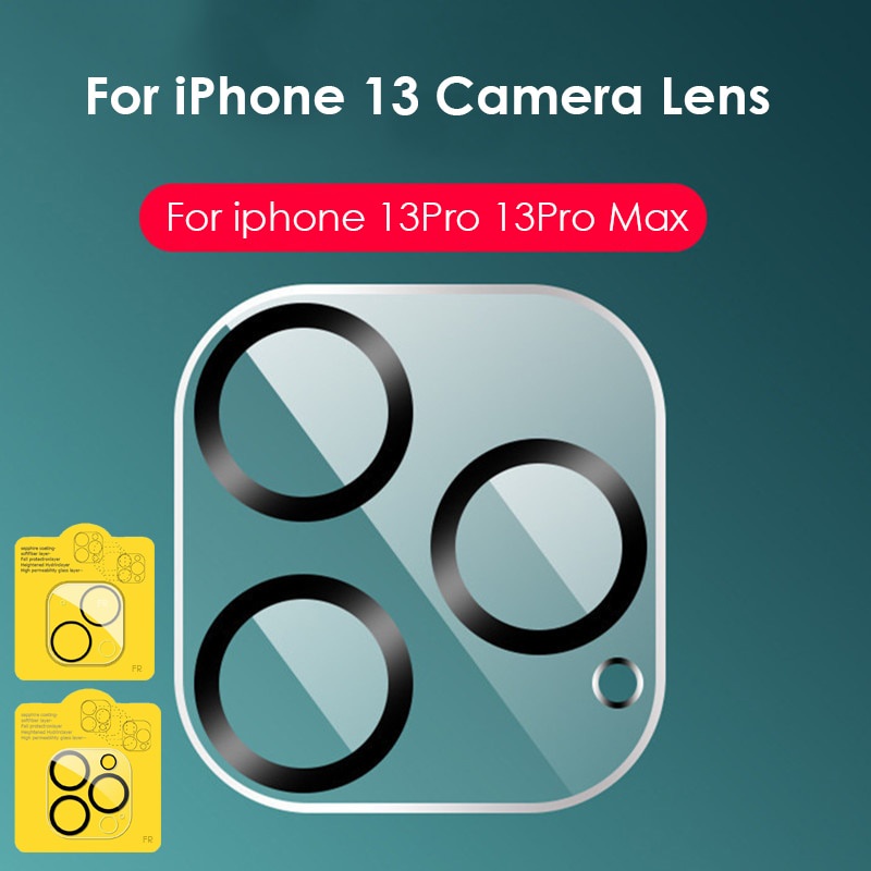 Cường lực Camera for iPhone15Pro Max/14Pro Max / 13/ 13 Pro/ 13 Pro Max/ 12/12 Pro/12 Pro Max/ 12 Mini /11 Pro Max 3D đế Vàng, chống phản chiếu cam