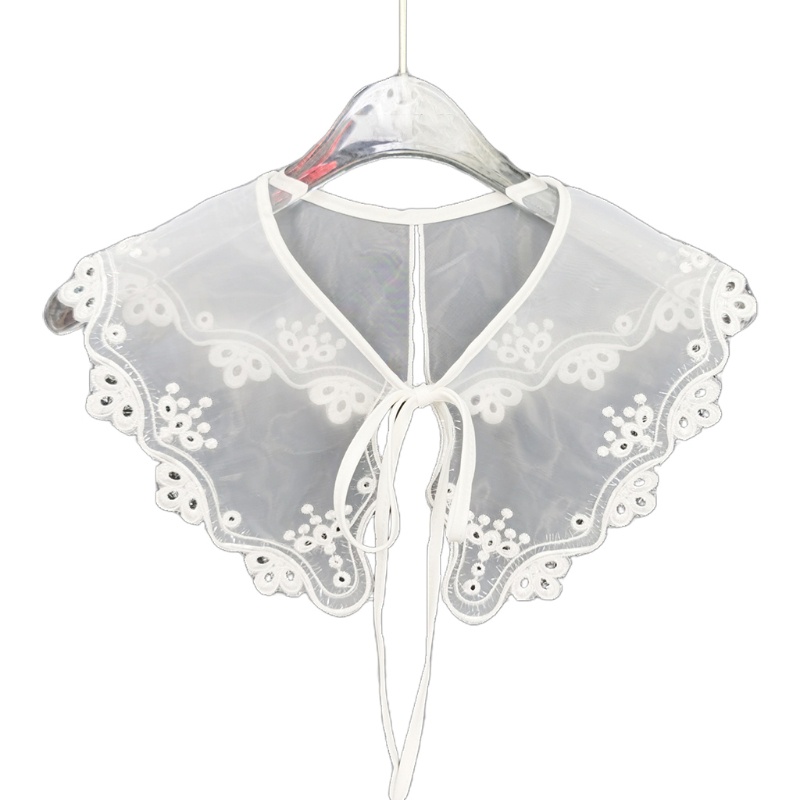 Khăn Choàng Cổ Nhiều Lớp Thêu Họa Tiết Đính Hạt Sequin Lấp Lánh Thời Trang Cho Nữ