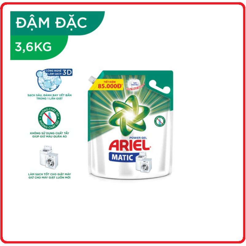 NƯỚC GIẶT ARIEL ĐẬM ĐẶC 3,6KG