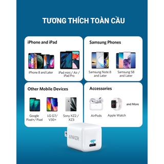 Củ Sạc Nhanh Anker PowerPort III Nano 20W-A2633