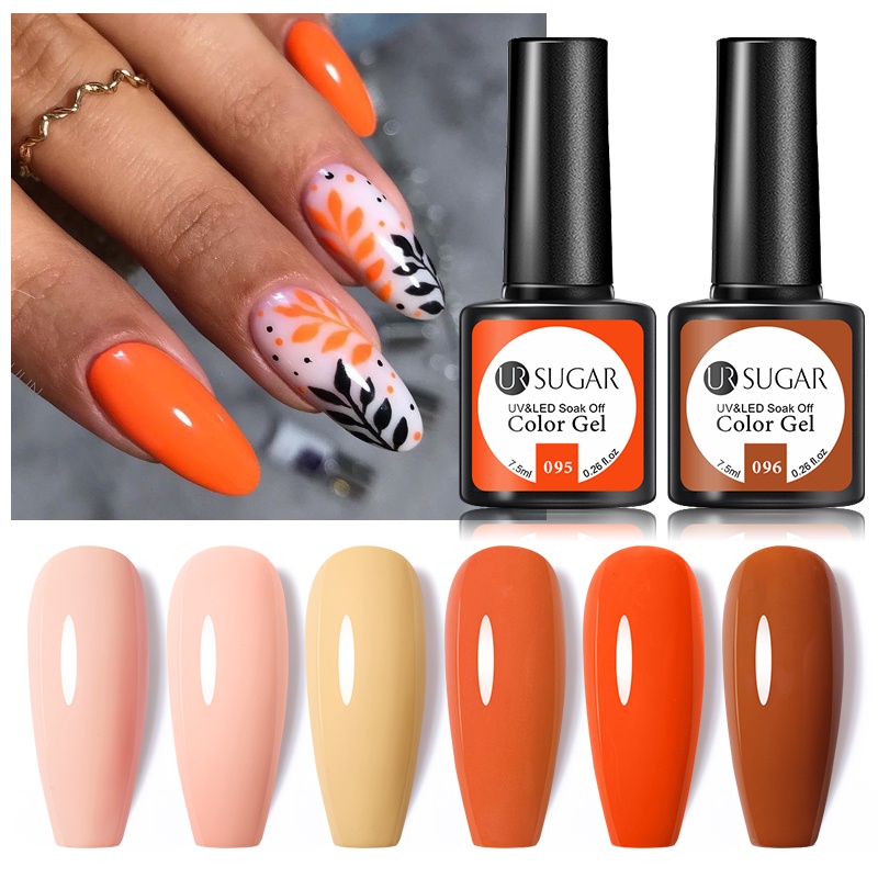 Set 6 chai gel sơn móng UR SUGAR màu sắc thời trang phong cách mùa thu