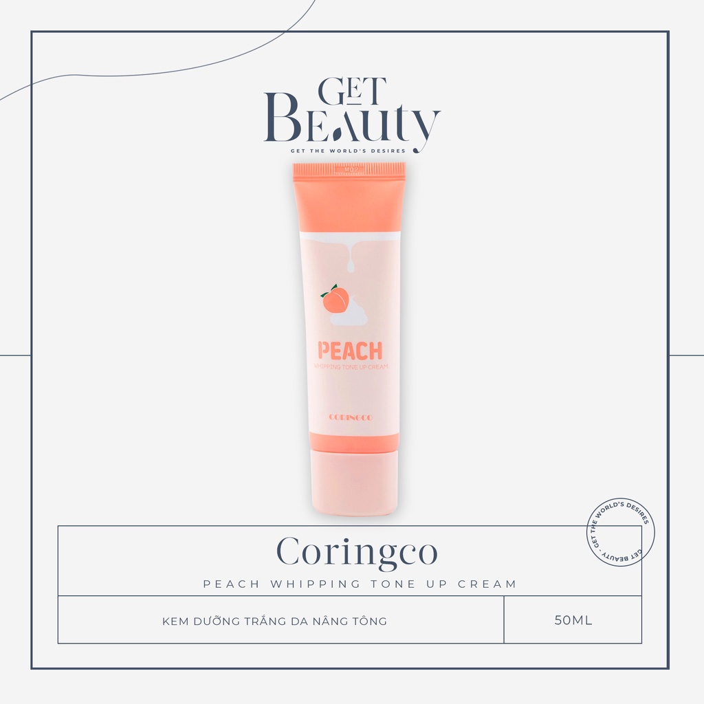 KEM DƯỠNG NÂNG TONE TRẮNG DA CORINGCO PEACH WHIPPING TONE UP CREAM 50ML | BigBuy360 - bigbuy360.vn