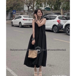 Váy maxi 2 dây đen TC6