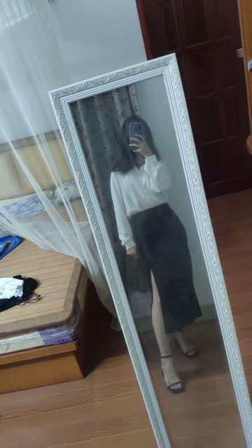 Chân váy midi xẻ tà màu đen cực sexy MV06 | BigBuy360 - bigbuy360.vn