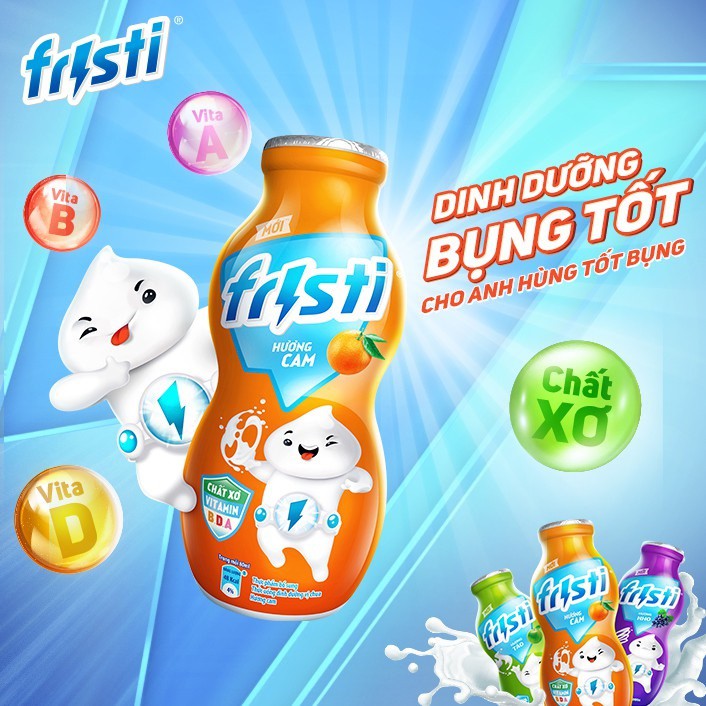 Sữa Chua Uống Fristi 80ml*6 Hộp (Các Vị Cam, Đào, Táo, Dâu)