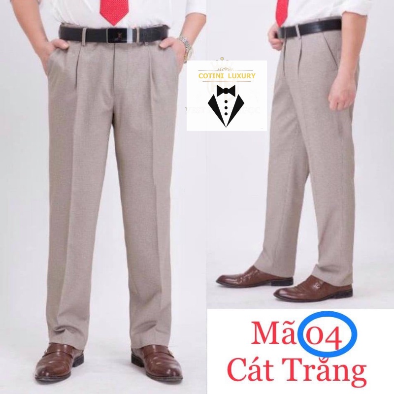 Quần Âu Nam Trung Niên , Trung Tuổi Cao Cấp Chất Liệu Vải Tuýt Si Pha Len Nhập Khẩu Ấn Độ A65