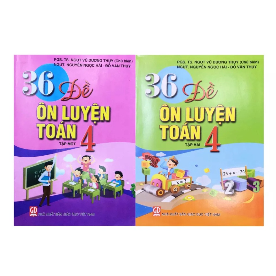 Sách - Combo 36 Đề ôn luyện toán 4 (Tập 1 + Tập 2)
