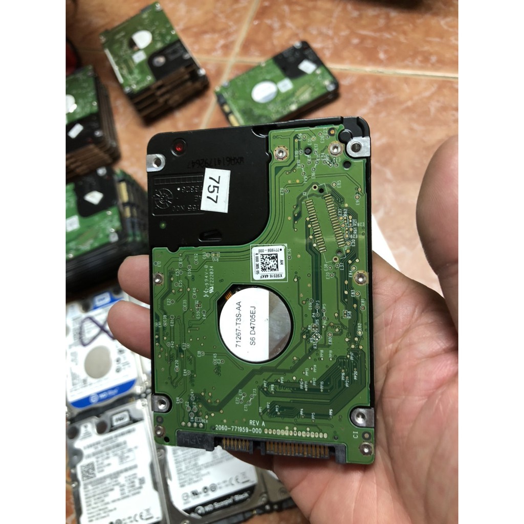 [xác hdd wd] Chuyên xác ổ cứng Laptop HDD hiệu Wesstern 500GB Xanh Đen