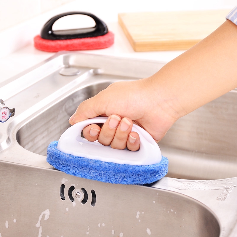 Miếng bọt biển có tay cầm vệ sinh nhà bếp / phòng tắm