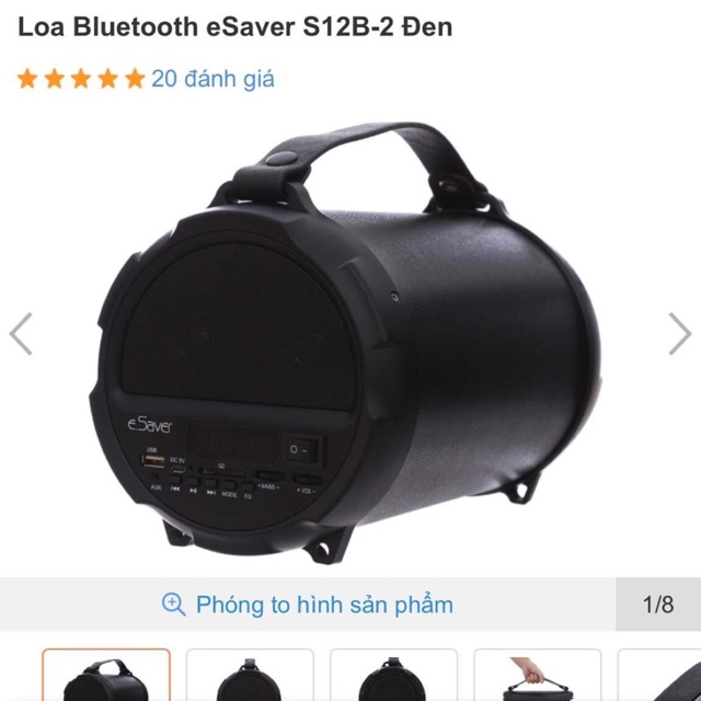 Loa Bluetooth eSaver S12B-2 Đen