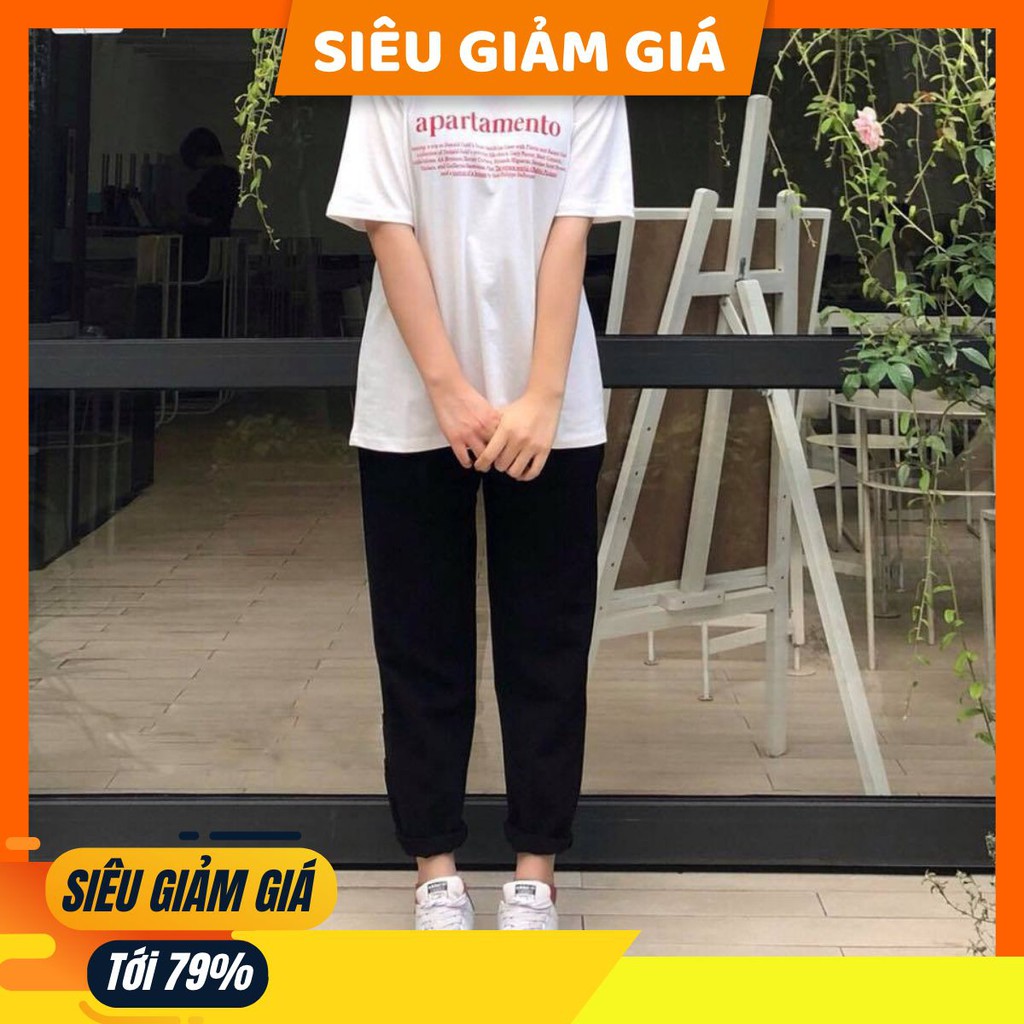 QUẦN KAKI ĐEN BASIC ỐNG SUÔNG - Hàng có sẵn