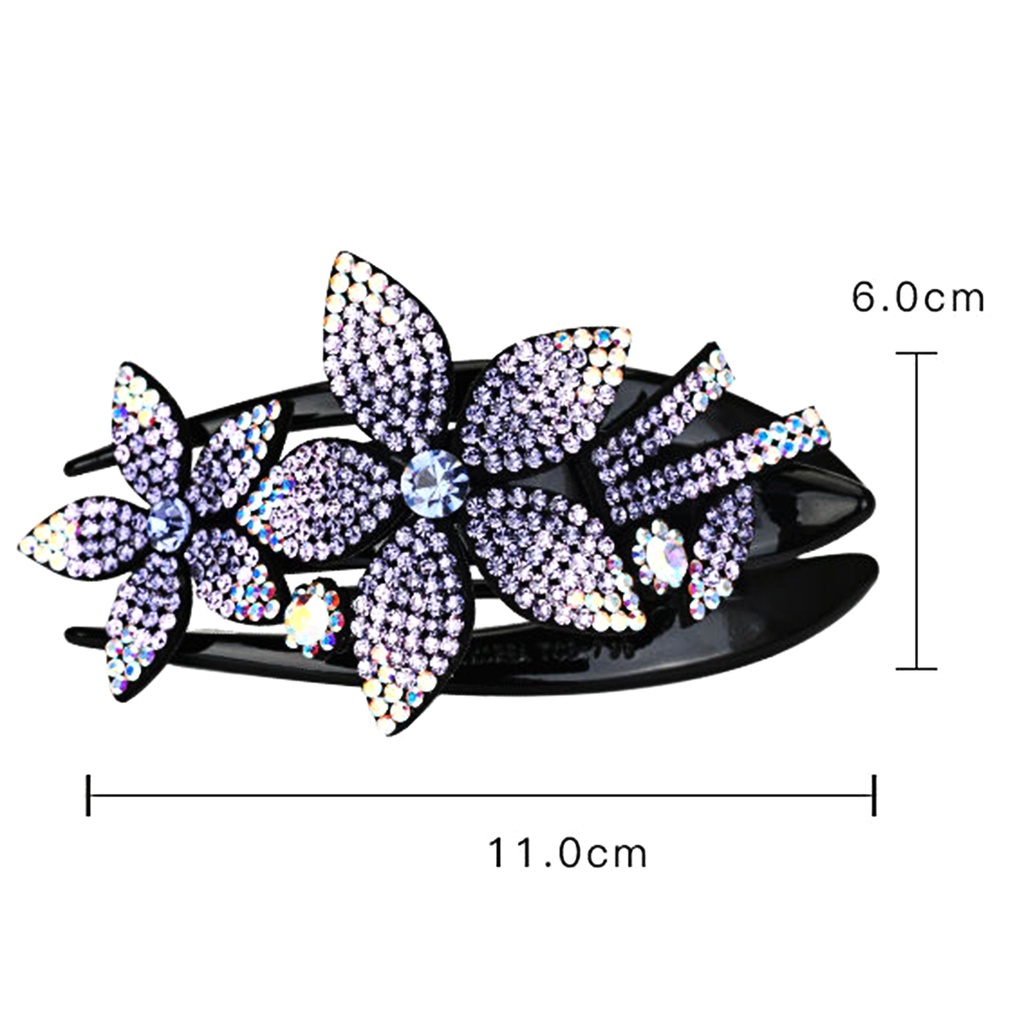 Kẹp Tóc Đính Đá Hình Hoa Xinh Xắn Cho Nữ