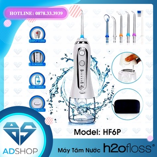 (CHÍNH HÃNG) BẢN CẢI TIẾN 2021 Máy Tăm Nước Du Lịch Cầm Tay H2OFLOSS - HF6, tặng kèm túi, bàn chải và hộp đựng tăm