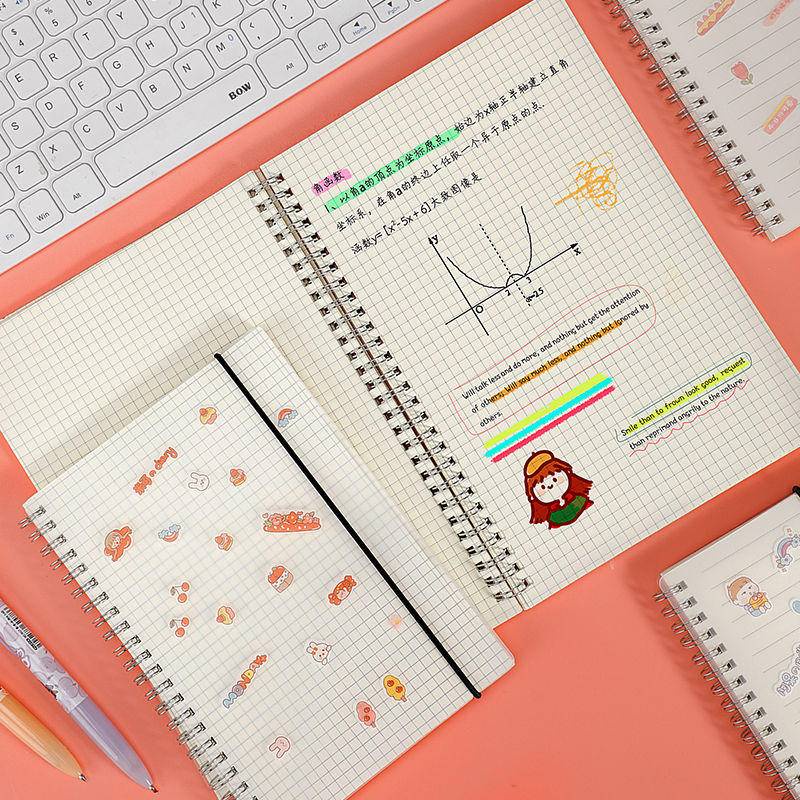 ⭐ iLado ⭐  sổ tay A5/A6/B5  sổ ghi chú mini tài khoản tay sáng tạo dễ thương vở kẻ ngang sổ ghi chép notebook binder a5 sổ ghi chép sổ tay ghi chép vở lò xo kẻ ngang sổ lò xo kẻ ngang marker học văn phòng phẩm sổ ghi chú sticker tập vở