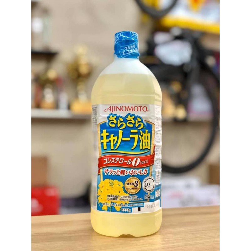 Dầu ăn hoa cải Ajinomoto 1000ml hàng Nhật nội địa chiết xuất hoa cải Nhật - Keva