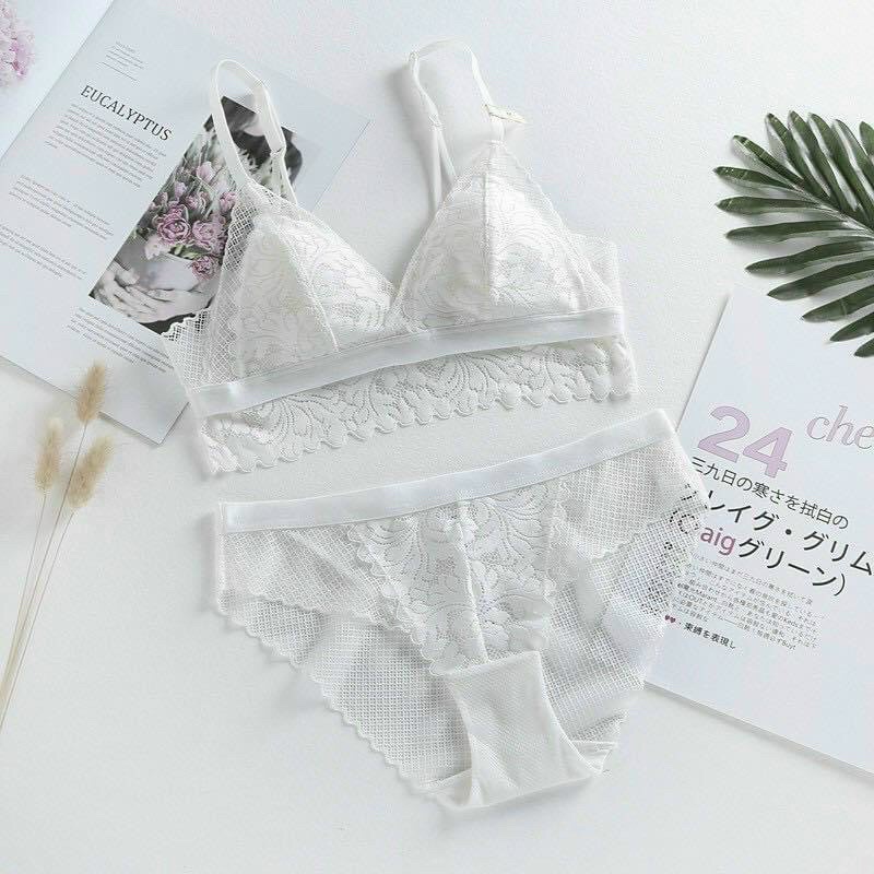 Bộ đồ lót 💓 f̲r̲e̲e̲s̲h̲i̲p̲ 💓 B024 AG ren không gọng mút mỏng siêu phẩm 2021 | BigBuy360 - bigbuy360.vn