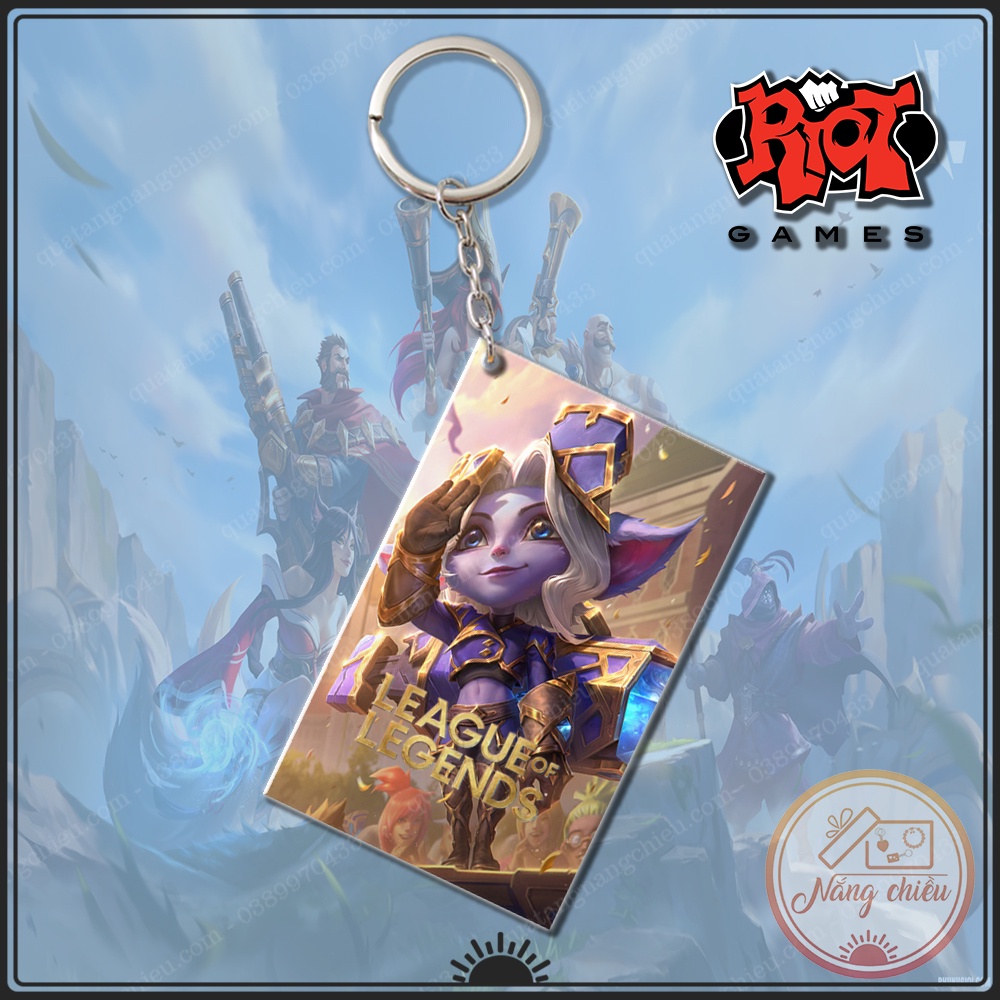 Móc khóa Dày In Sắc Nét 2 Mặt thẻ game Liên Minh Huyền Thoại - League of Legends 3 ☘️Quà Tặng Nắng Chiều☘️