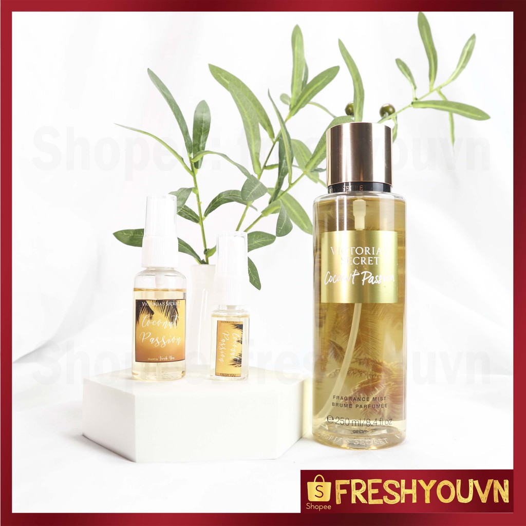 Coconut Passion - Xịt thơm toàn thân body mist Victoria's Secret khác _ BST Signature / Pink - Ngọt