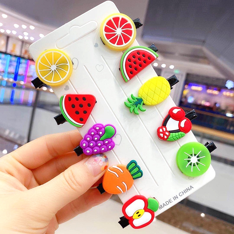 Set 10 kẹp tóc nhiều hình dạng dễ thương dành cho bé gái