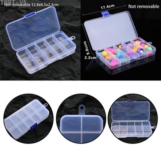 IMBT~10 Grids/15 Grids Plastic Clear Transparent Container Case Storage Box Organizer